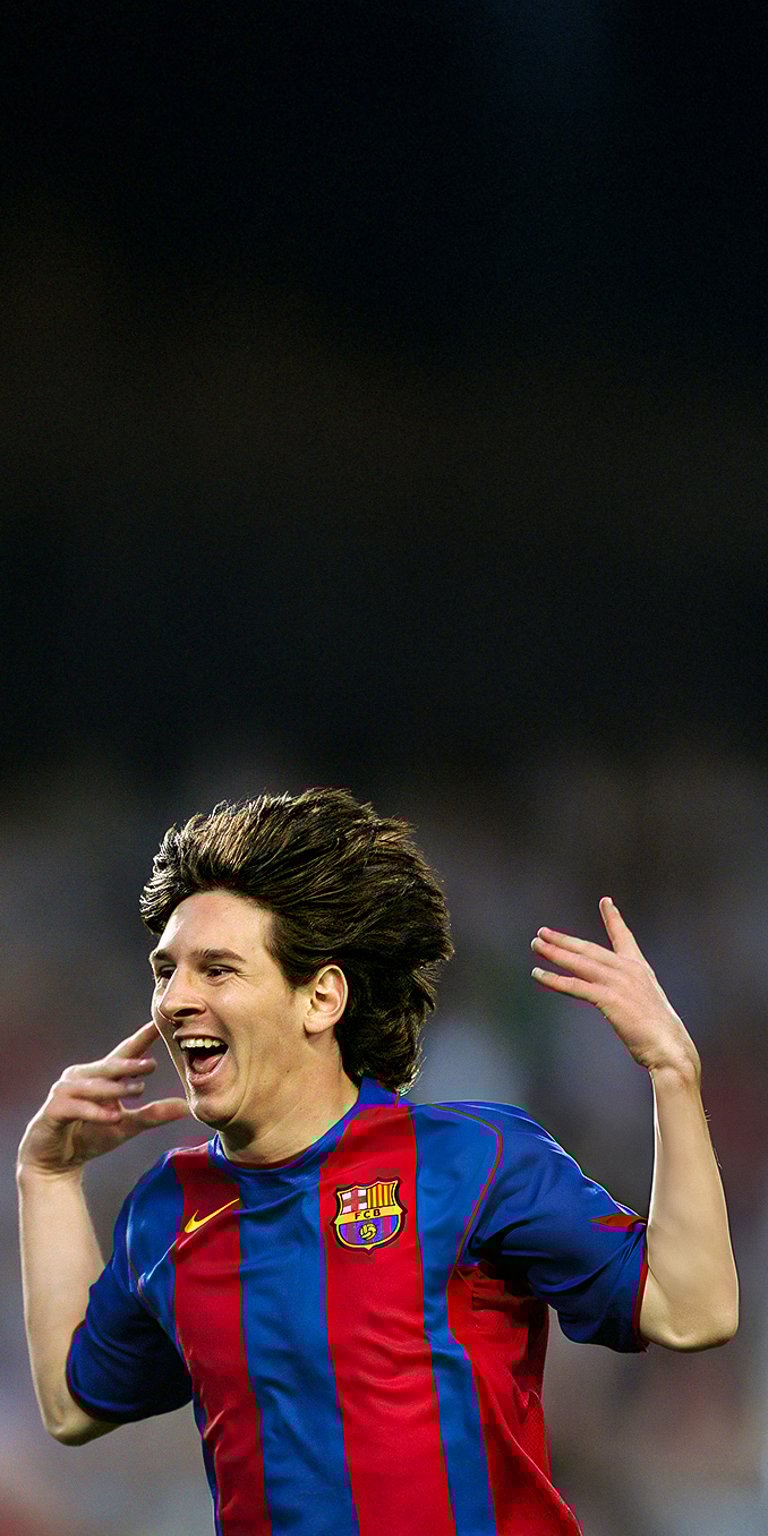 Featuring professional footballer Lionel Messi in his FC Barcelona uniform Lionel Messi wallpaper iPhone 4K
