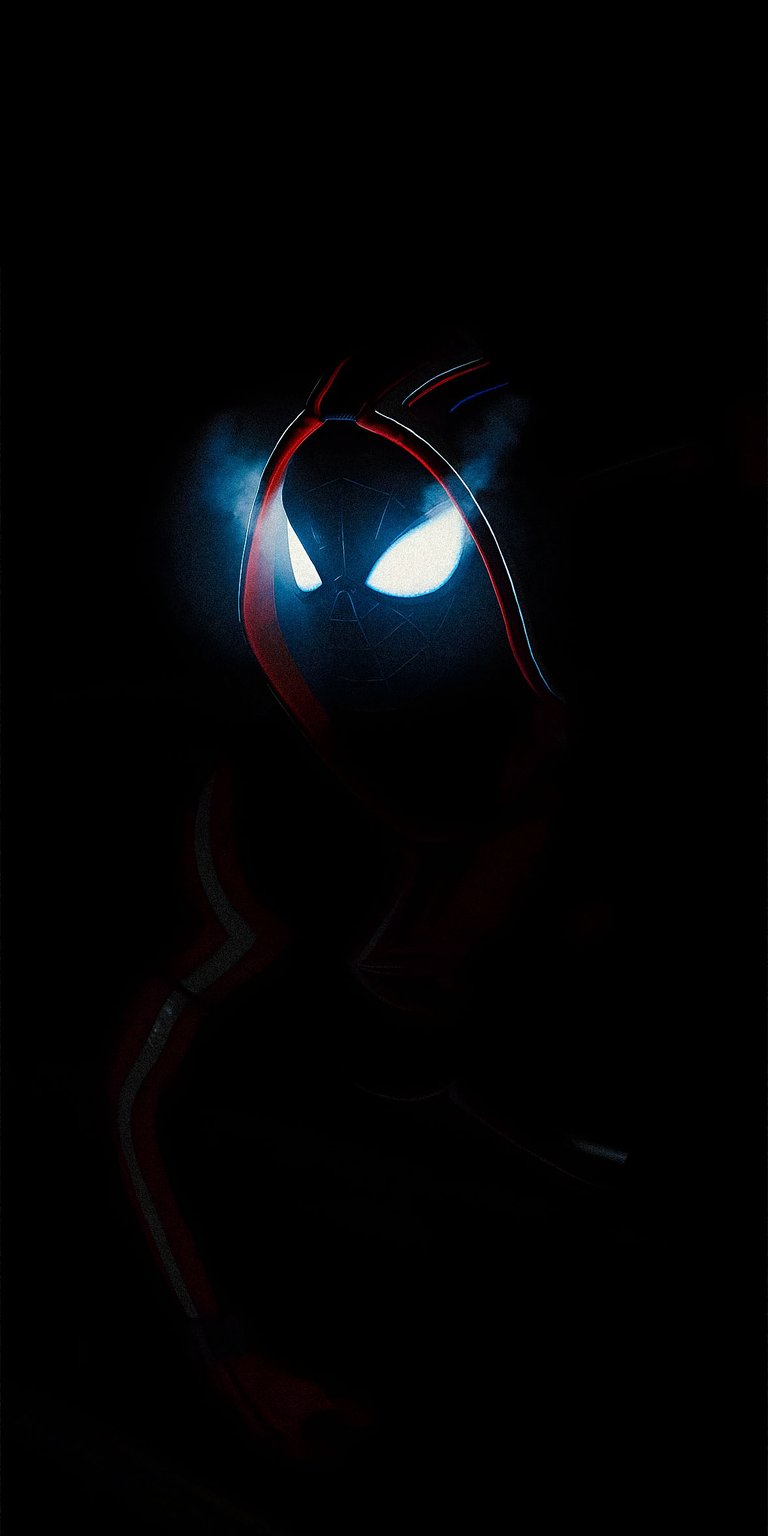 Dark Spiderman glowing eyes wallpaper