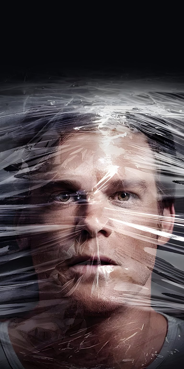 Dexter Morgan wrapped with plastic wallpapers