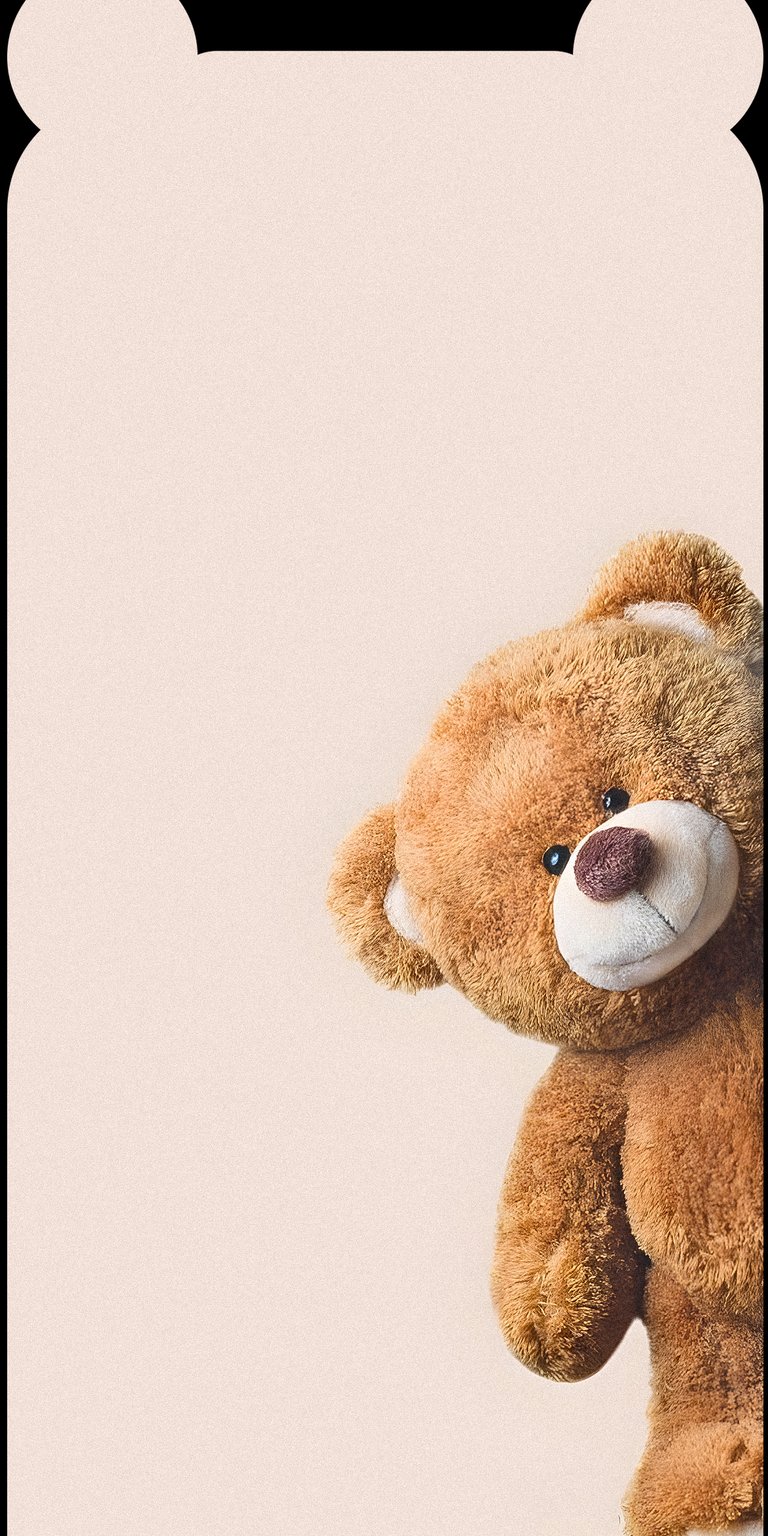 Bear peeking wallpaper iPhone
