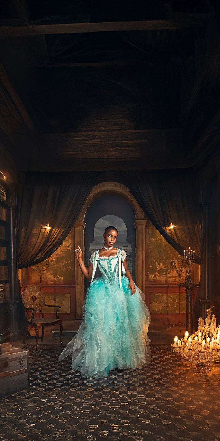 Bianca Barclay masquerade ball outfit wallpaper iPhone 4K