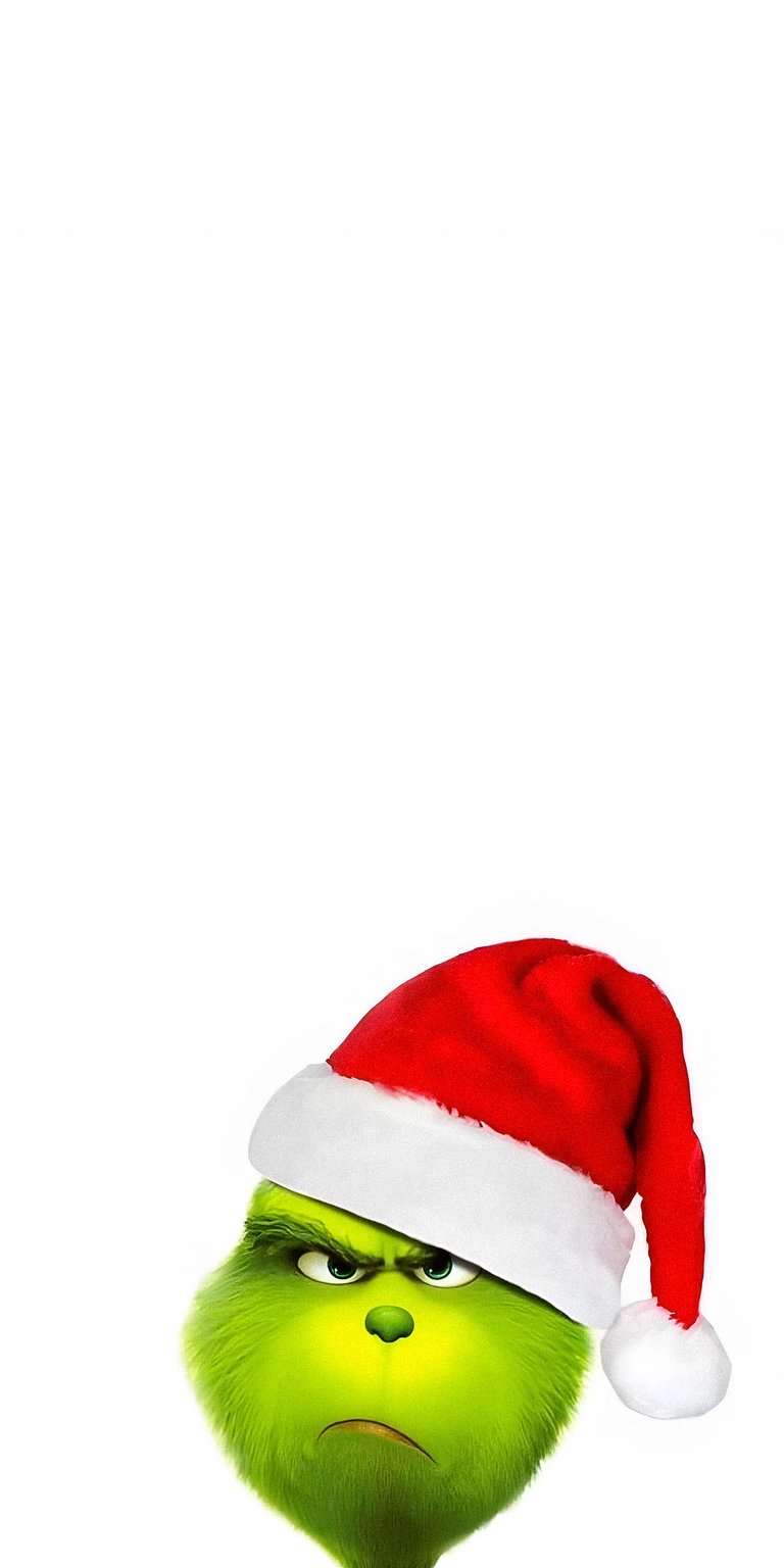 Grinch wearing christmas hat wallpaper 4k iPhone