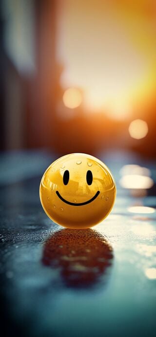 Smiley and sad emoji weather mobile wallpaper