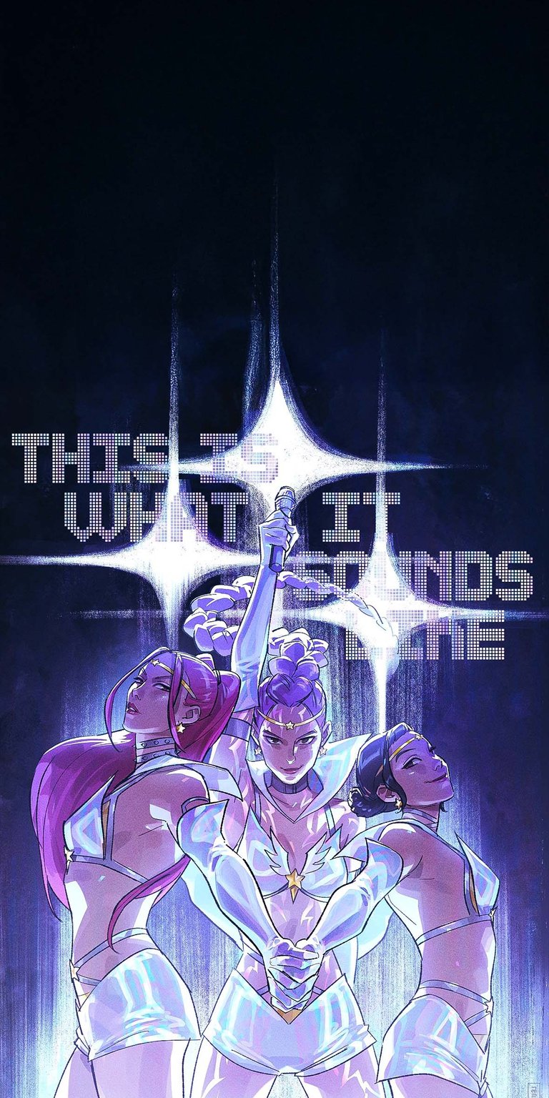 Kpop demon hunters girl characters wallpaper HD iPhone