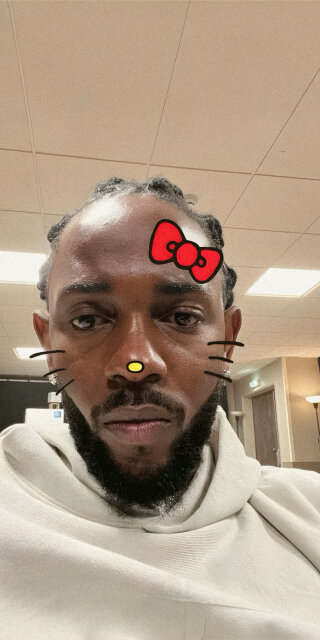 Kendrick selfie with hello kitty edit wallpaper