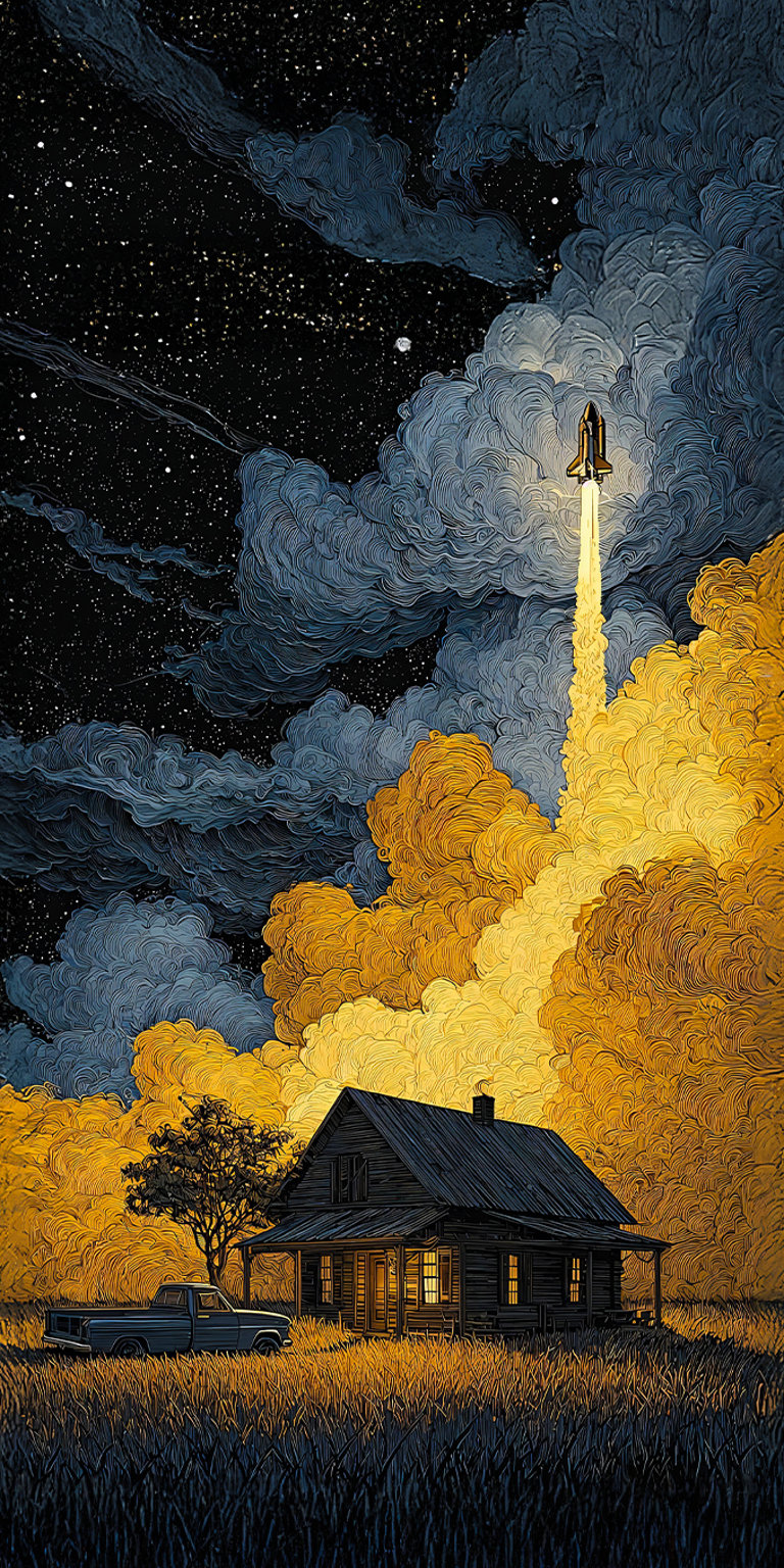 Interstellar rocket launch wallpaper iPhone 4K