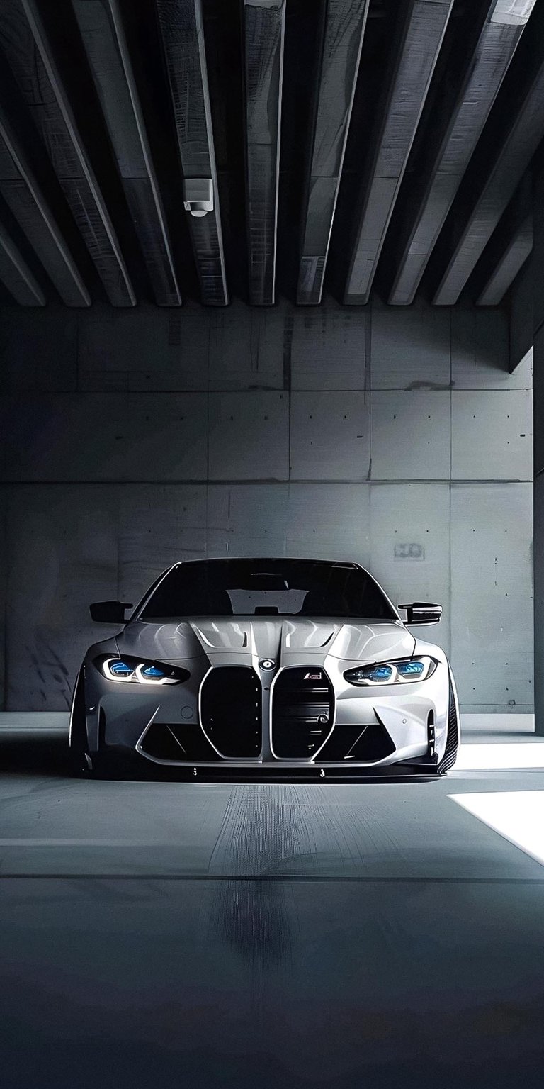 BMW M3 white wallpaper iOS 4K