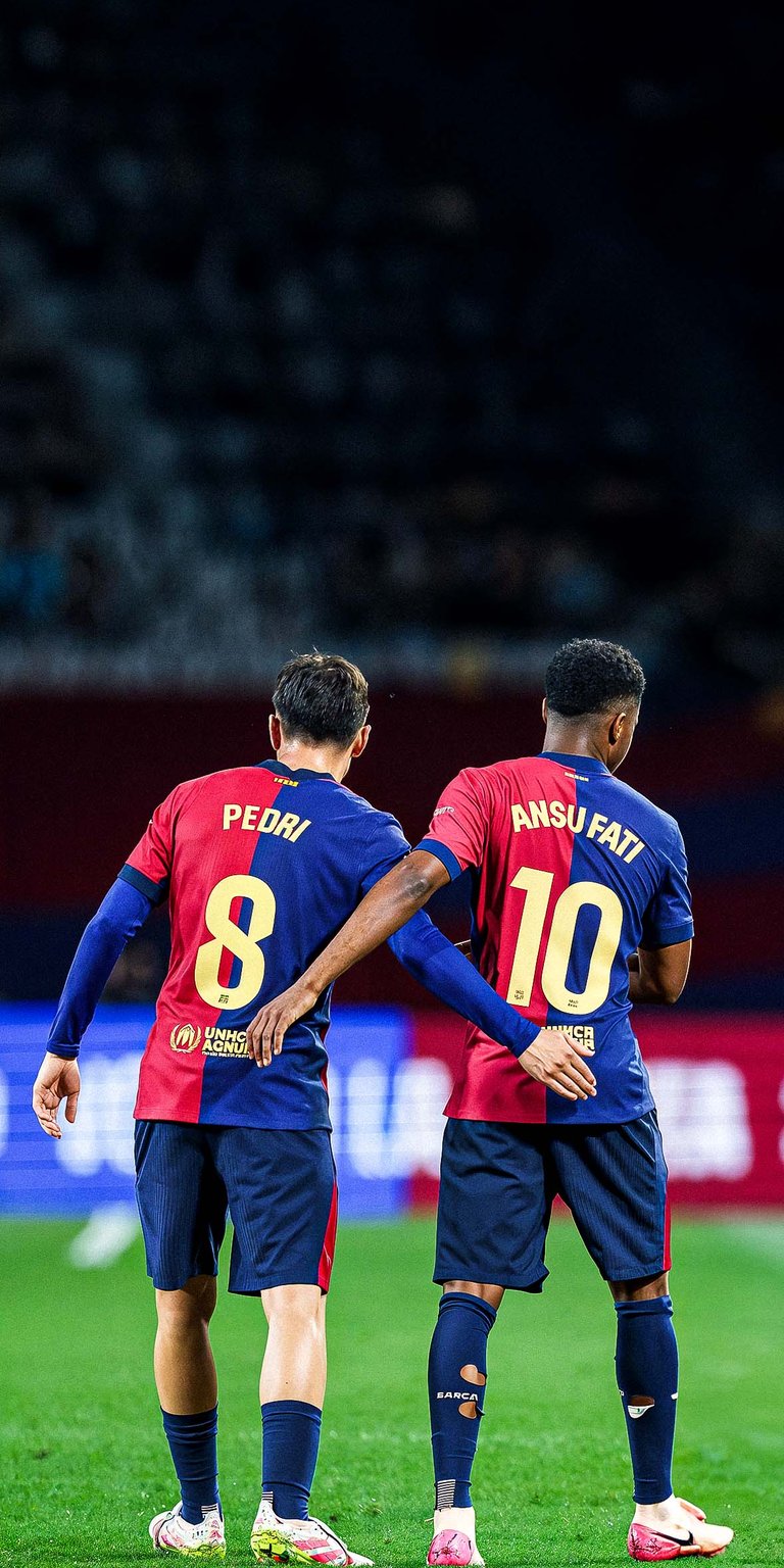 Pedri of FC Barcelona and Ansu Fati of FC Barcelona Wallpaper