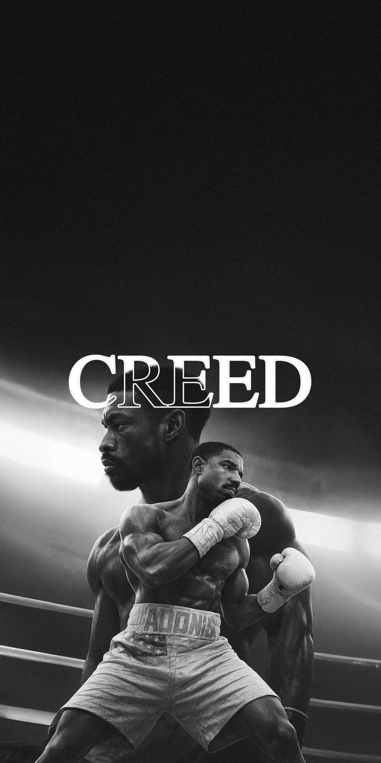 Adonis Creed collage poster black and white 4K wallpapers