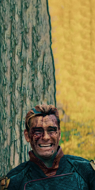 Homelander with blood on his face wallpapers