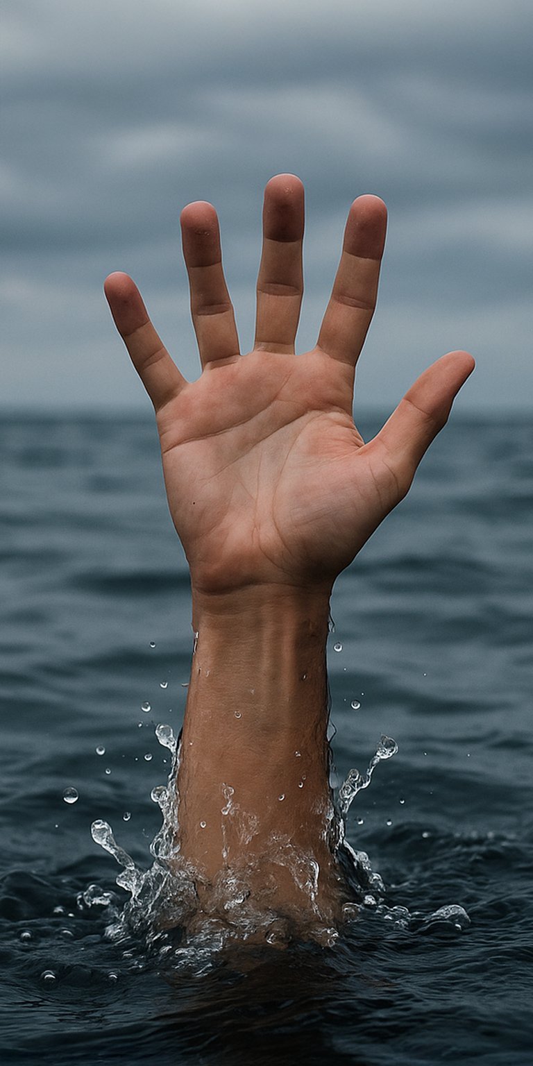 Drowning hand 3D iOS26 spatial wallpaper HD