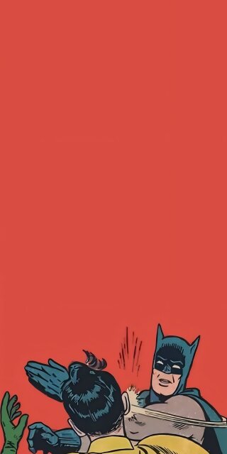 Batman slapping Robin meme wallpaper in 4k