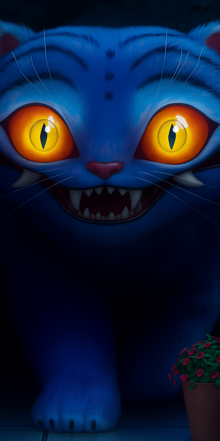 Derpy Tiger yellow eyes wallpaper 4k iPhone