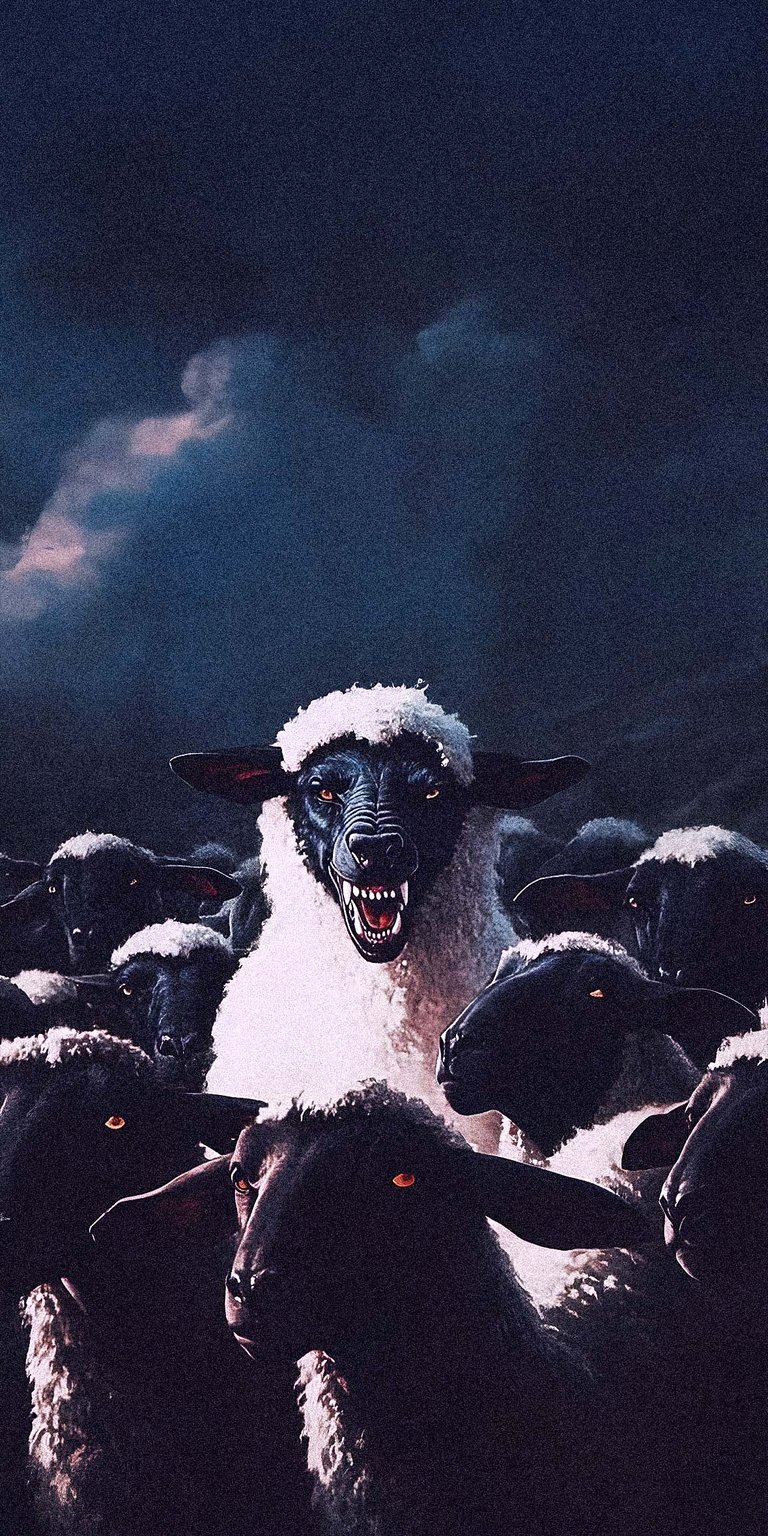 Wolf in sheeps wallpaper HD iPhone