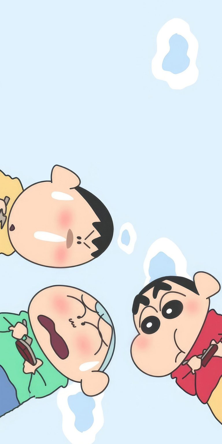 Shin-chan & other characters wallpaper iPhone