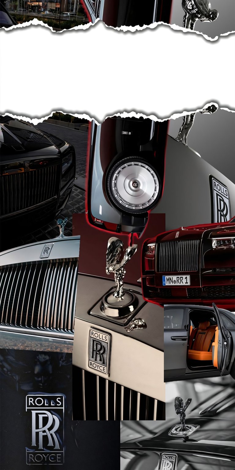 Elevate your screen with this sophisticated 4K wallpaper featuring a dynamic collage of Rolls Royce luxury vehicles. This design showcases the iconic "Spirit of Ecstasy" hood ornament, sleek chrome grilles, and glimpses of premium leather interiors in a stylish, multi-layered composition. With a "torn paper" effect at the top and a focus on dark, metallic tones paired with vibrant orange accents, this wallpaper captures the essence of wealth, class, and automotive excellence. Ideal for car enthusiasts and lovers of the luxury lifestyle aesthetic.