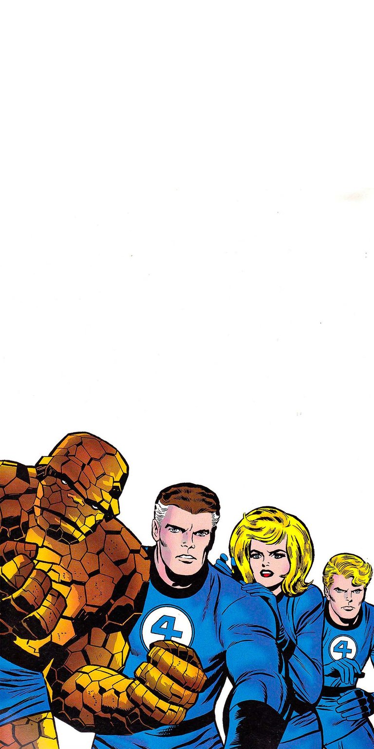 Fantastic 4 comic style characters iOS wallpaper HD