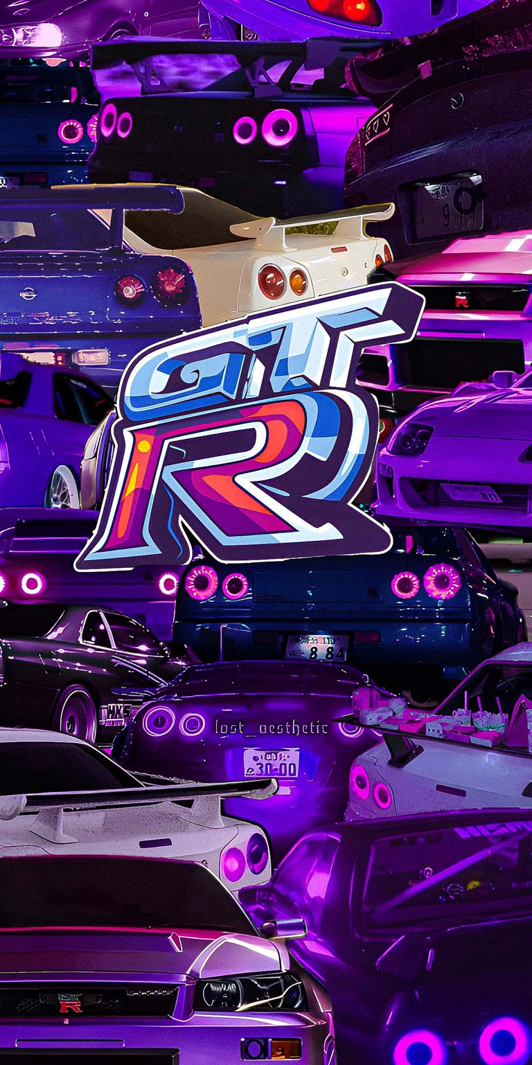 Nissan Skyline GTR collage Wallpaper 4k iPhone
