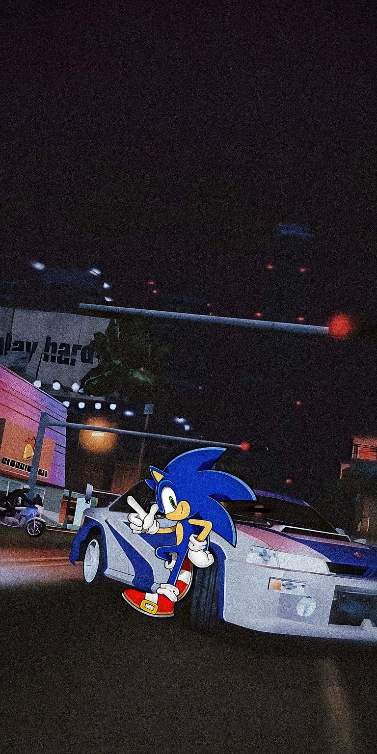 Sonic with M3 GTR NFSW wallpaper HD for iPhone