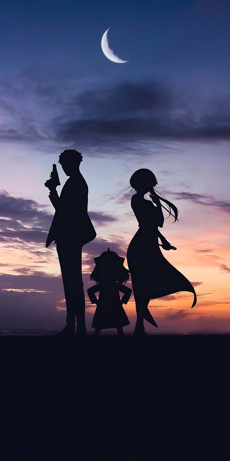 Forger family night art wallpaper for iPhone 4K