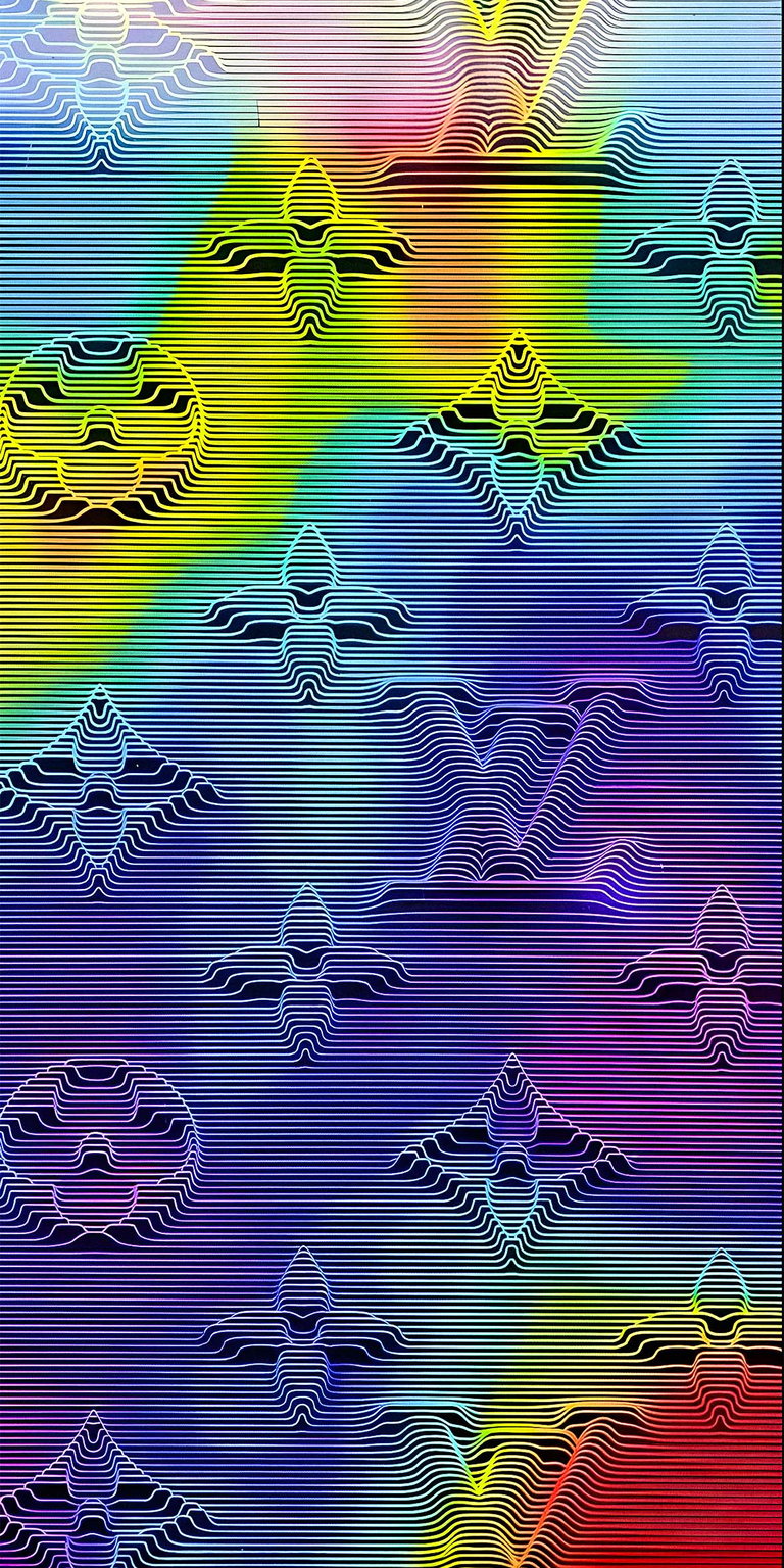 LV print rainbow art wallpaper 4k