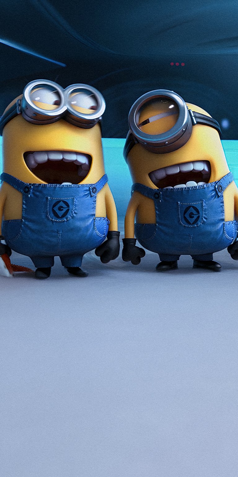 Minions laughing together wallpaper iPhone