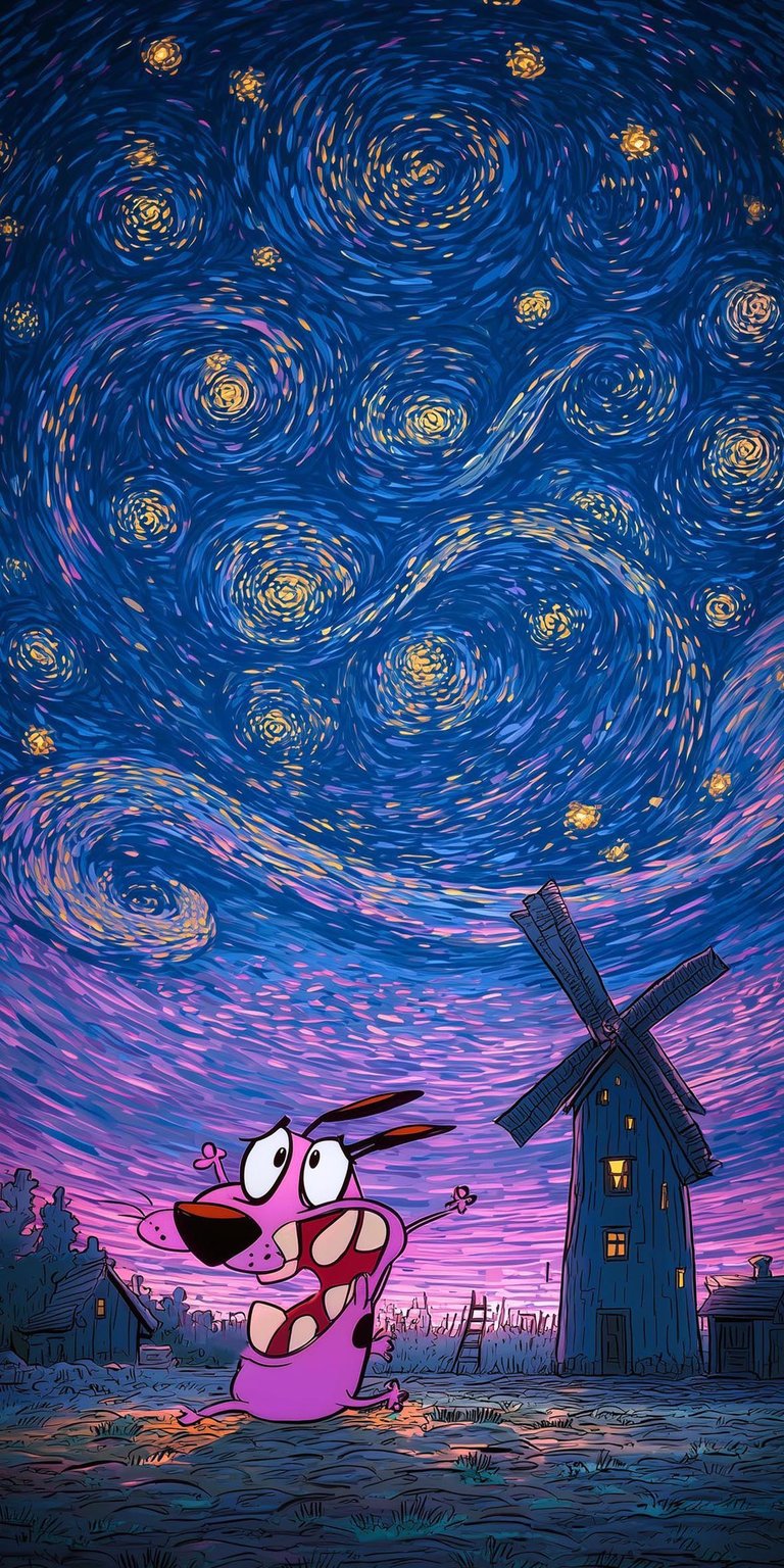 Courage the Cowardly Dog running wallpaper HD iPhone