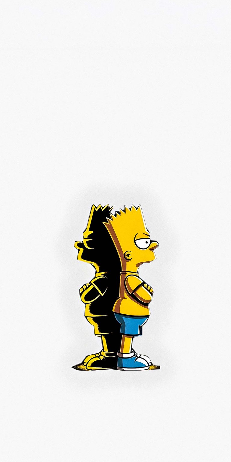 Bart Simpsons white background wallpaper iOS