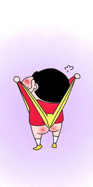 Shin-chan silly iPhone wallpaper