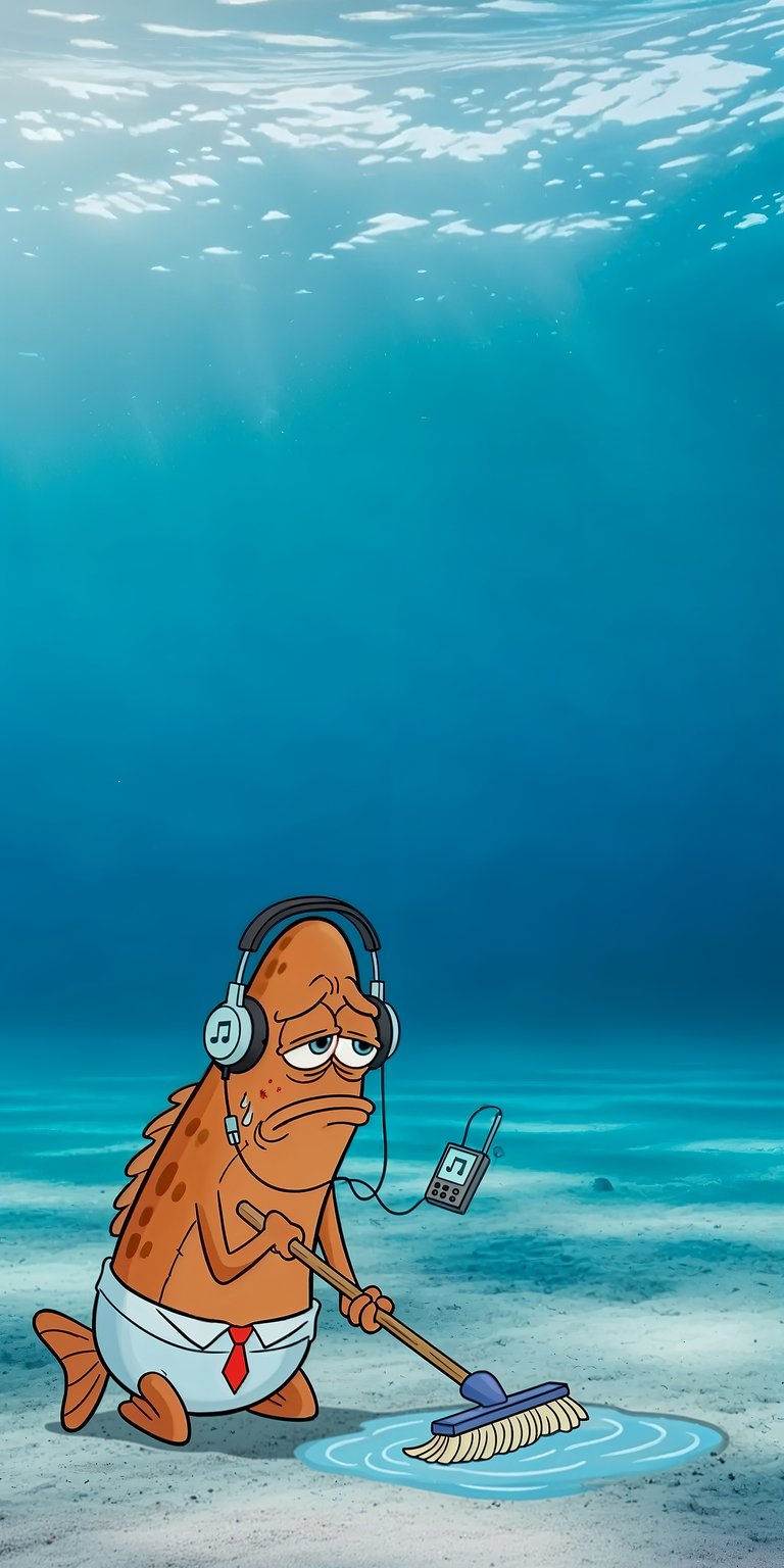 Spongebob character iPhone wallpaper 4K