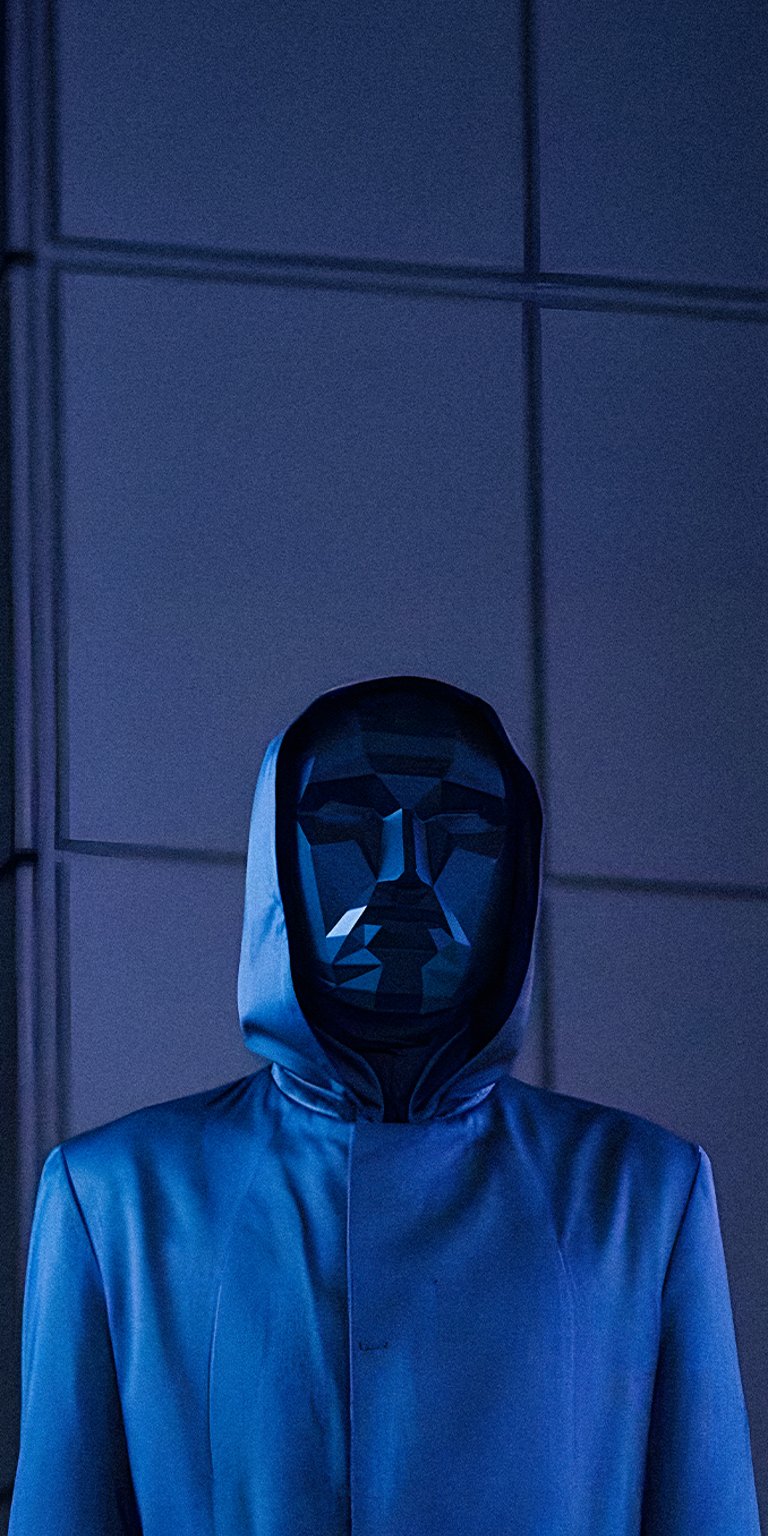 The front man villain standing portrait wearing a mask wallpaper