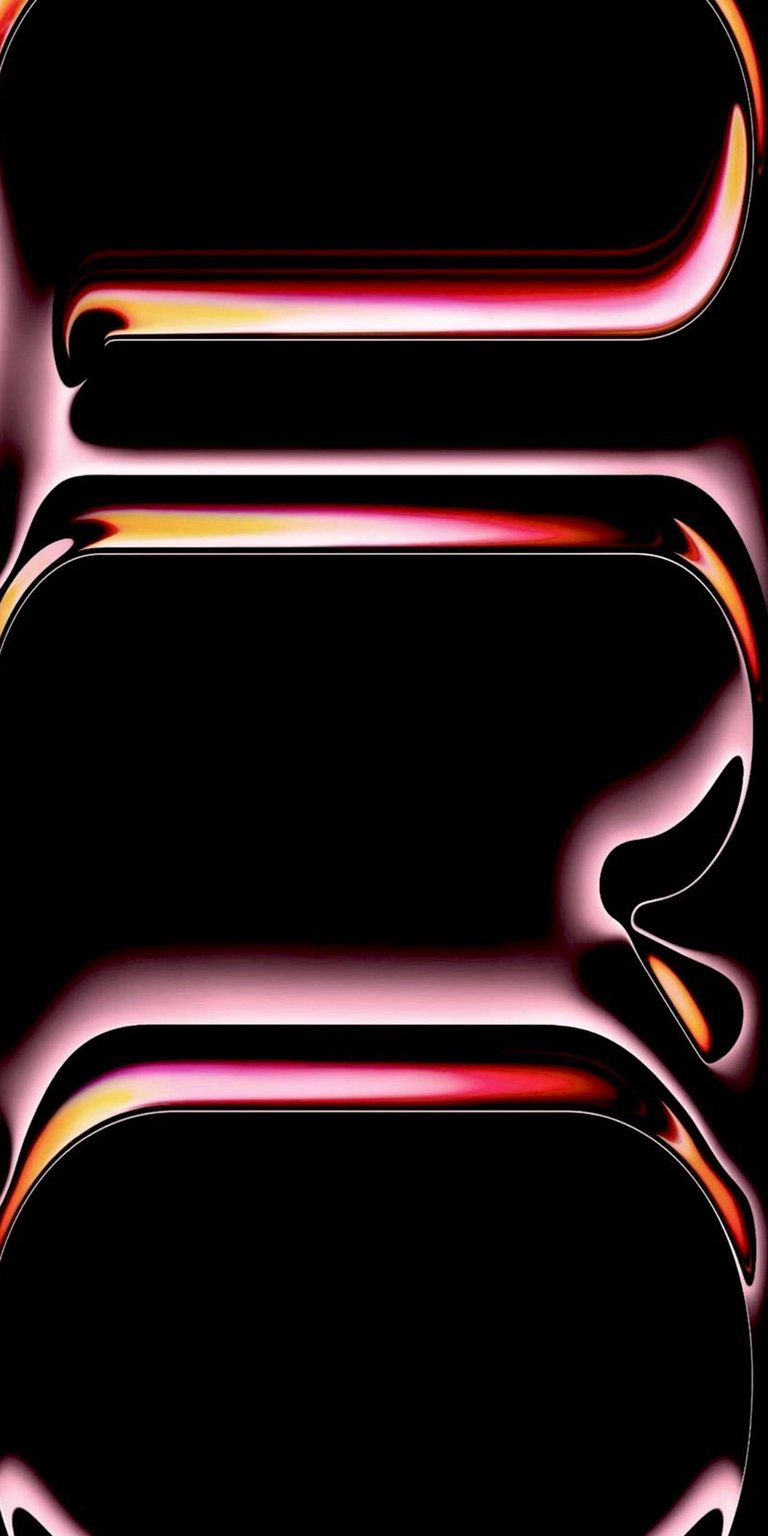 Enhance your iPhone with this mesmerizing abstract wallpaper in 4K resolution. Featuring a sleek black background, the design showcases vibrant orange and red light bars with the time subtly displayed in the background.