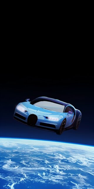 Chiron in space 3D wallpaper for iPhone