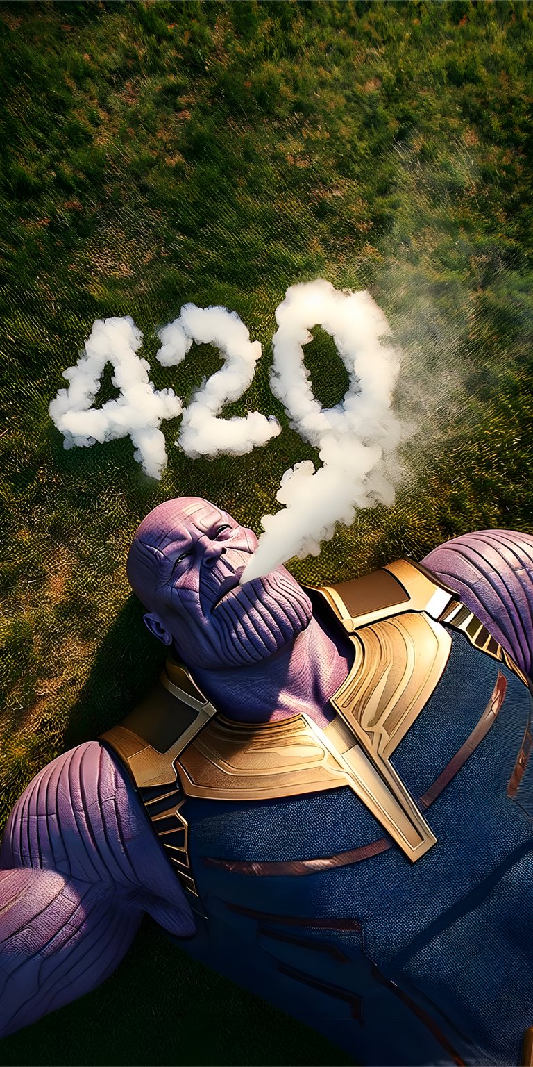 grass superhero cloud comic book character lay comic book cigarette smoke weed marvel 420 thanos