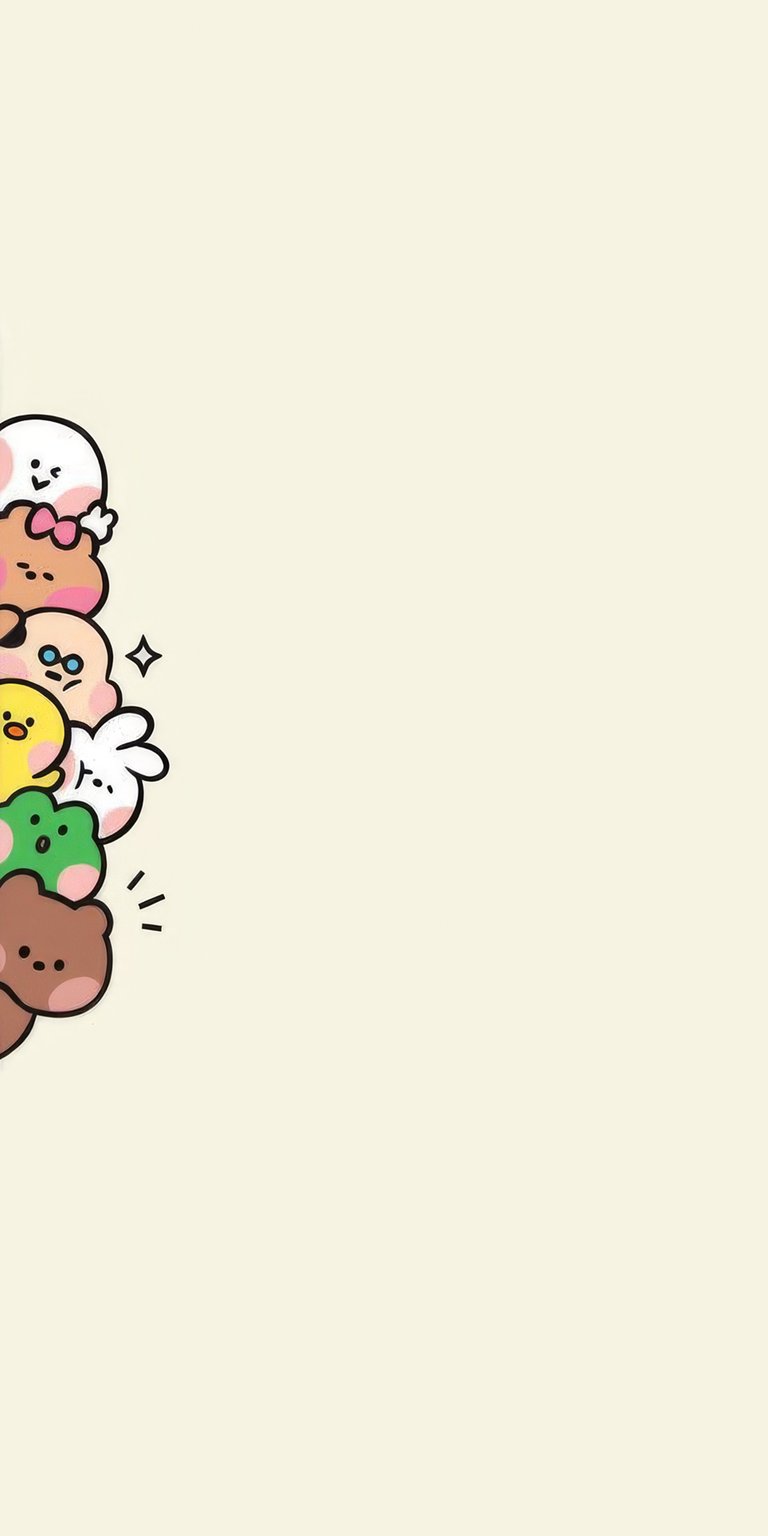 Characters peeking wallpaper iPhone