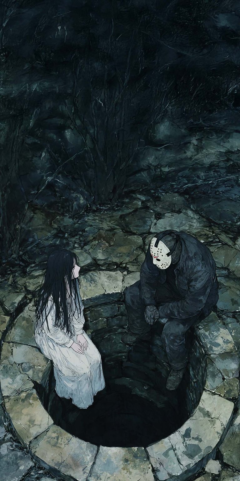 Jason and Sadako wallpaper for iPhone 4K
