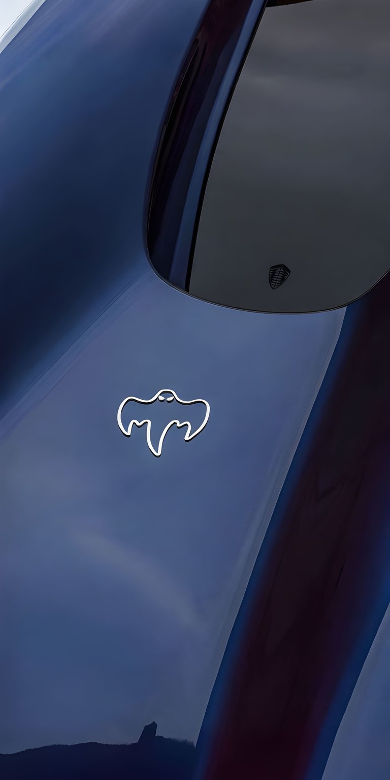 Showcase automotive excellence with this 4K wallpaper featuring the sleek silver "Ghost" emblem on a deep blue Koenigsegg chassis. This premium iPhone wallpaper captures the metallic reflections and elegant curves of one of the world's fastest cars.