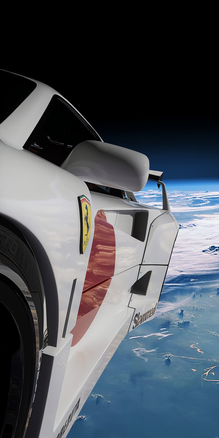 F40 in space wallpaper for iPhone