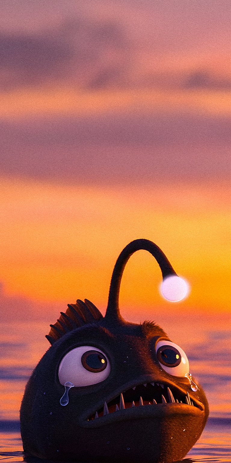 Anglerfish meme HD wallpaper for iPhone