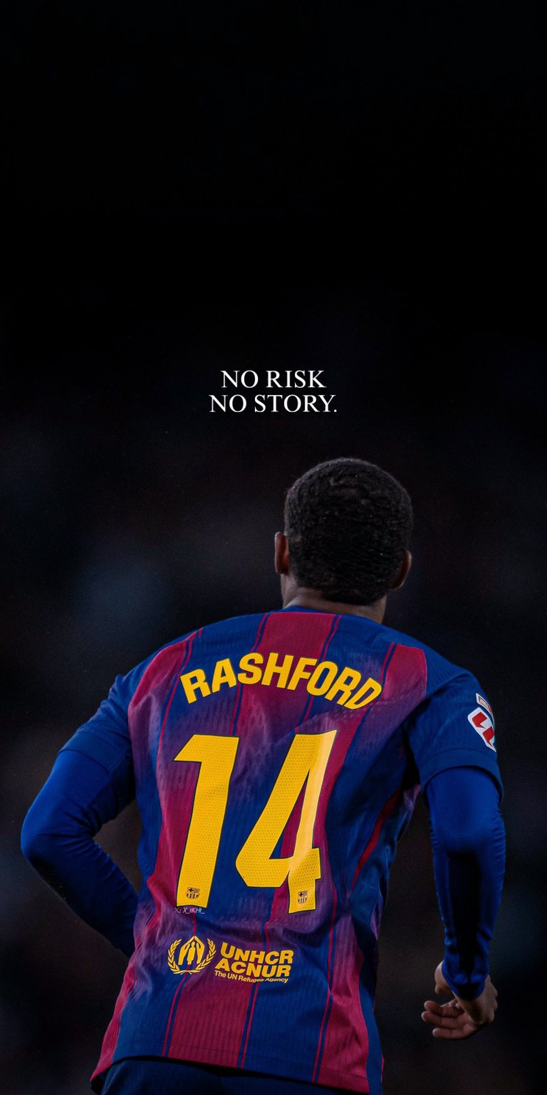 The image is a picture of English professional footballer Marcus Rashford playing for FC Barcelona in full 4K detail