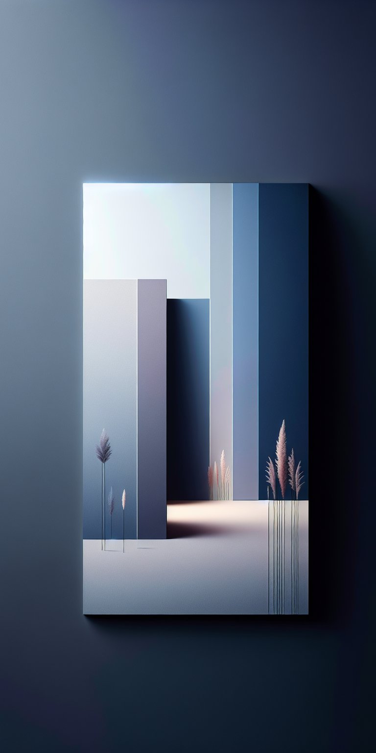 Art design with blue theme wallpaper