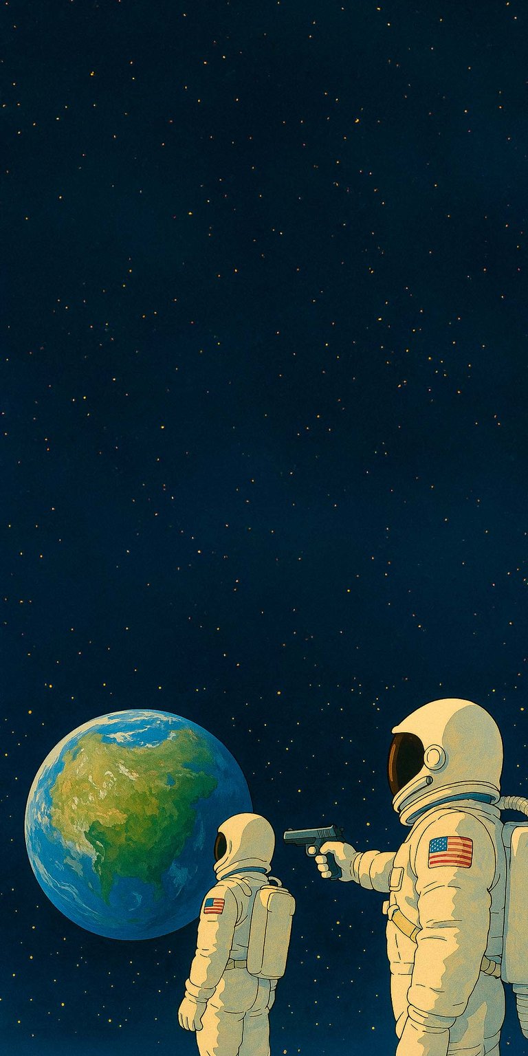 Astronauts Ghibli Style Wallpaper 4k mobile