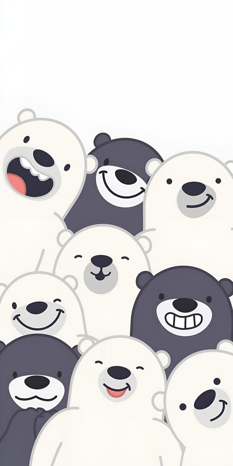 Cute bears wallpaper for iOS 4K