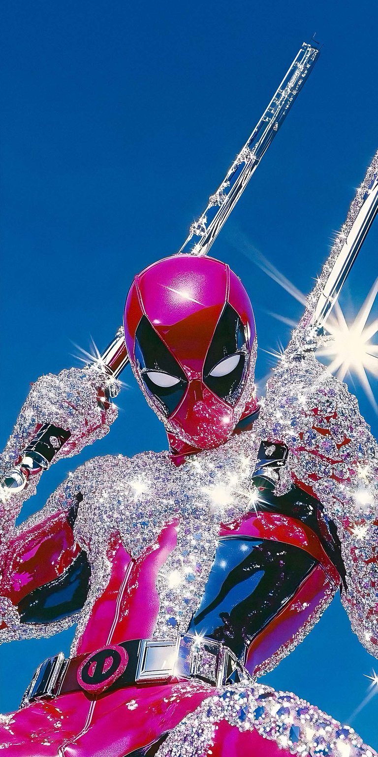 Deadpool diamond suit wallpaper 4K