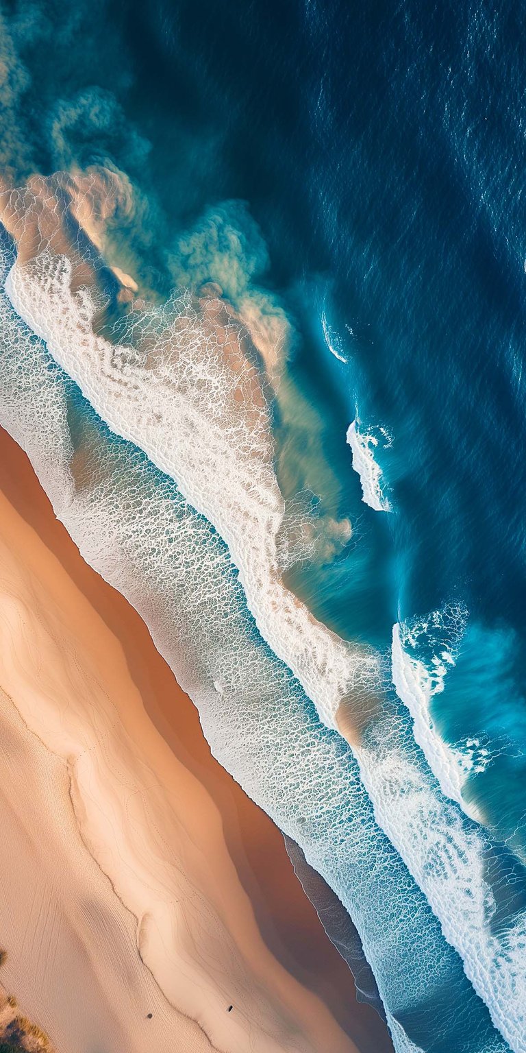 Aerial view beach art 4K wallpaper iPhone
