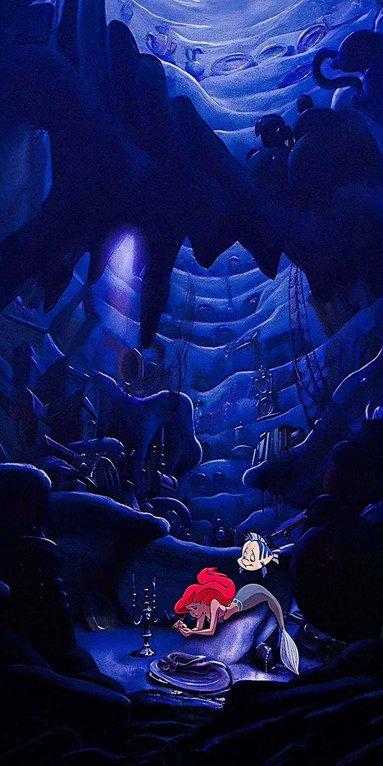 Ariel with Flounder wallpaper iPhone 4K