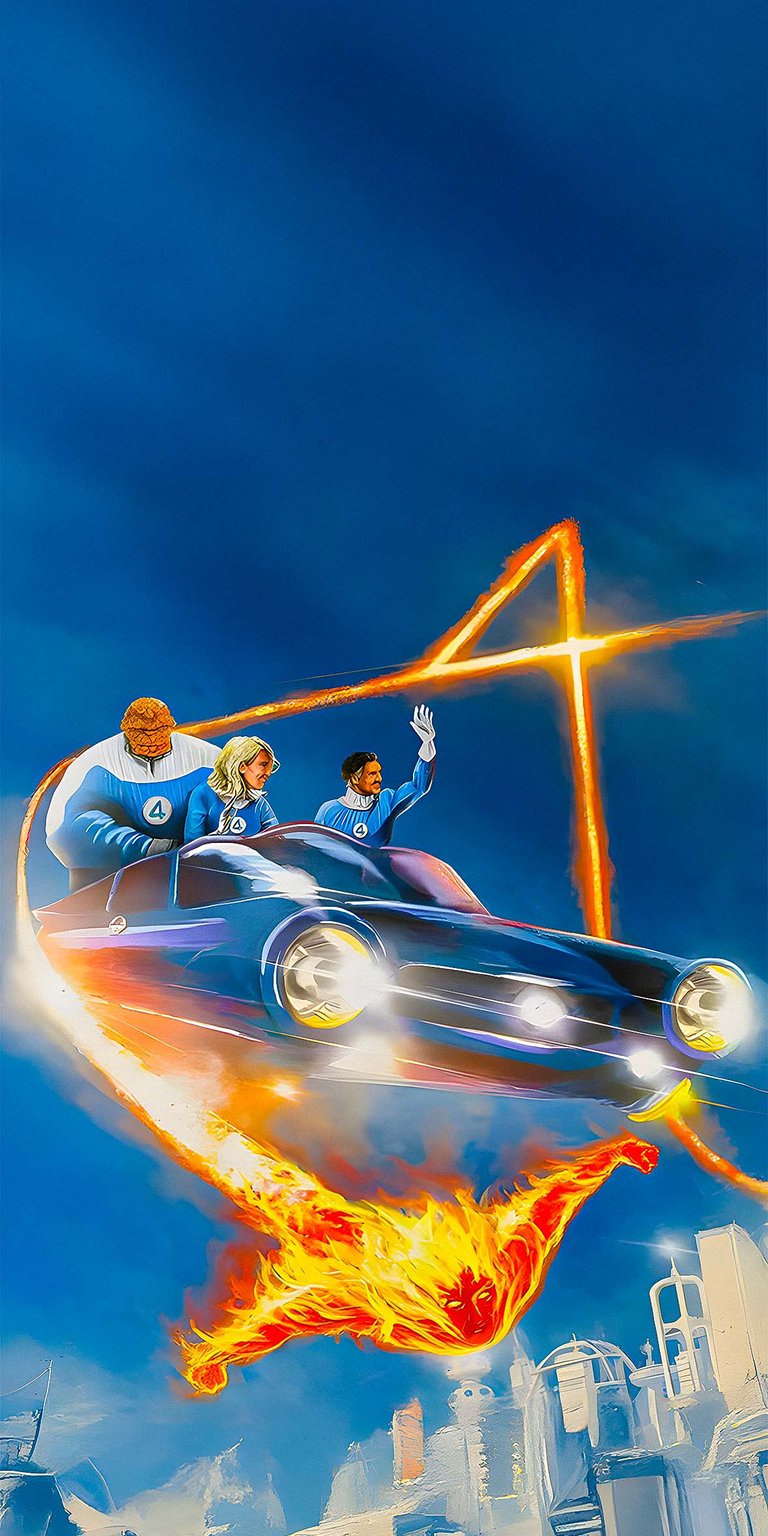 Fantastic 4 movie art wallpaper for iPhone HD