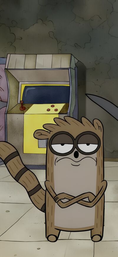This awesome matching wallpaper features Rigby and Mordecai in 4K. Use this cool wallpaper of the Regular Show characters with a nearby arcade machine on your iPhone. 