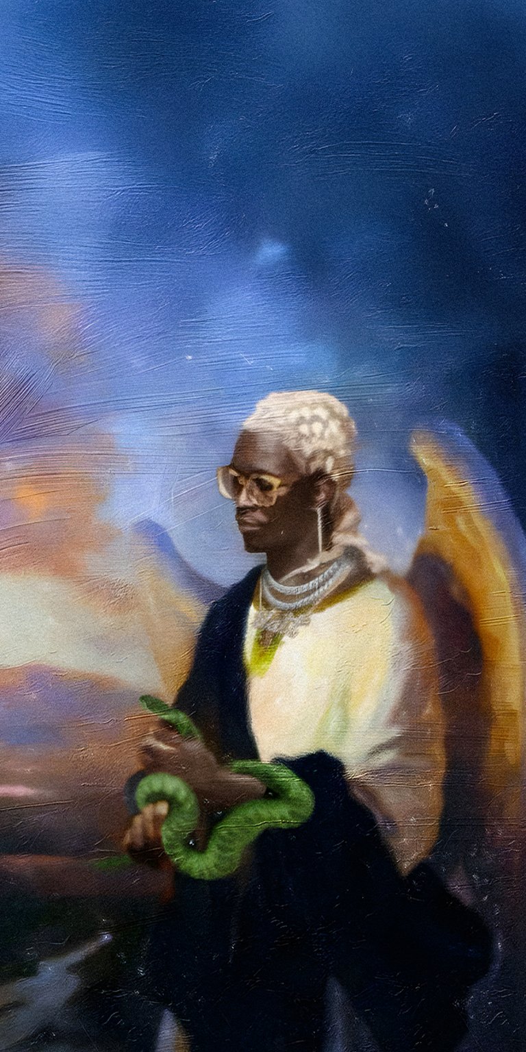 Young thug oil painting iphone wallpapers
