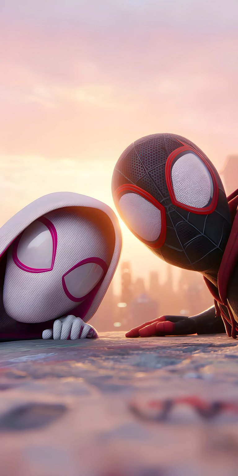 Gwen Stacy and Miles iOS wallpaper HD